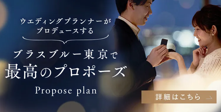 ブラスブルー東京で最高のプロポーズ　プロポーズプラン